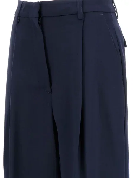 Pantaloni Thelatest plisate albastru