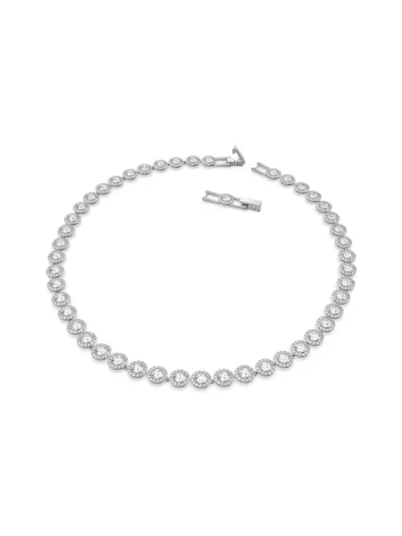 Naszyjnik Swarovski w jednolitym kolorze szary