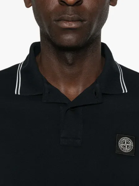 Polo Stone Island cu strasuri albastru
