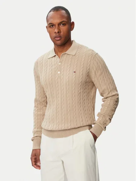 Tommy Hilfiger Pulover Classic Svetlo bež