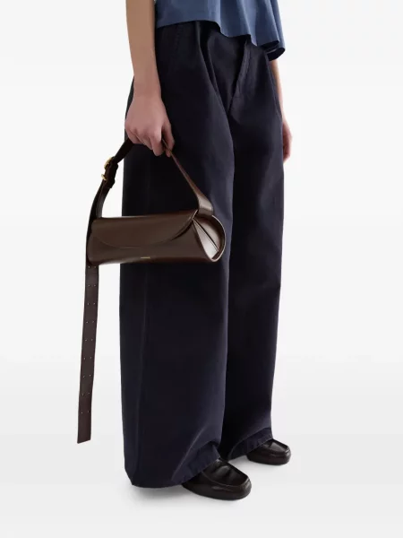Geantă Jil Sander din piele maro