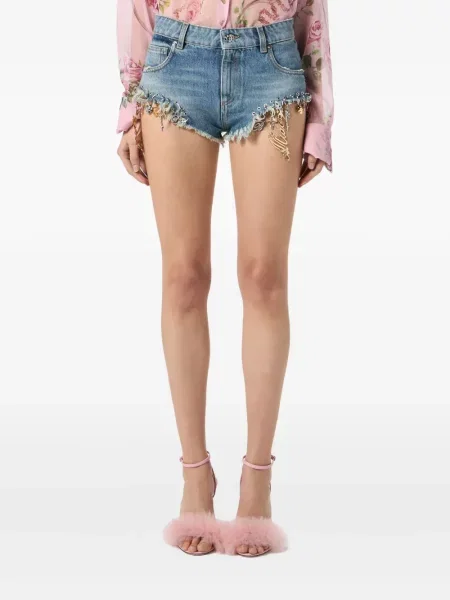 Szorty jeansowe Blumarine niebieskie