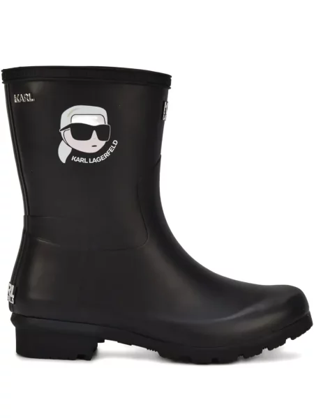 Боти Karl Lagerfeld с автограф черно
