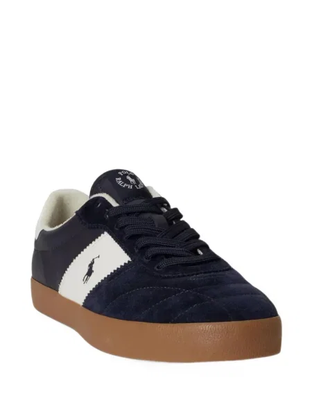 Sneakers Polo Ralph Lauren σουέντ με κορδόνι καφέ