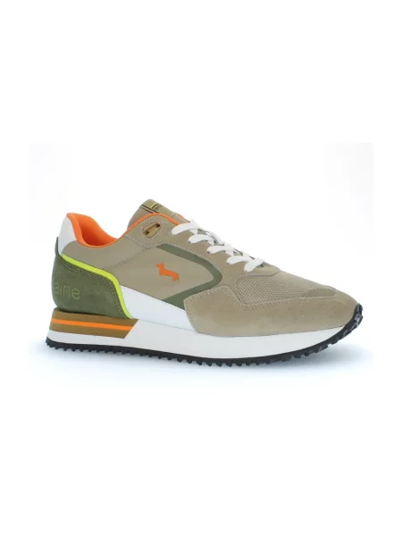 Sneakersy Harmont & Blaine zamszowe z logo beżowe