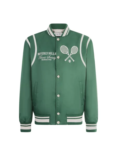 Kurtka bomber Philipp Plein do tenisa zielony