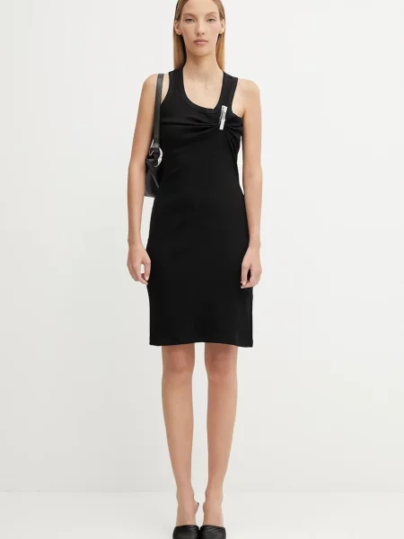 Костюмное платье миди Coperni черное