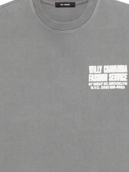 Tricou Willy Chavarria cu broderie gri