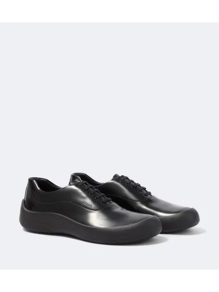 Sneakerși Prada din piele negru