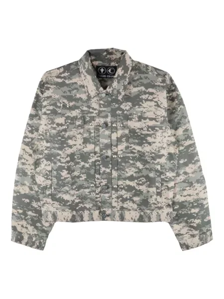 Geacă Thug Club cu imagine cu model camuflaj gri