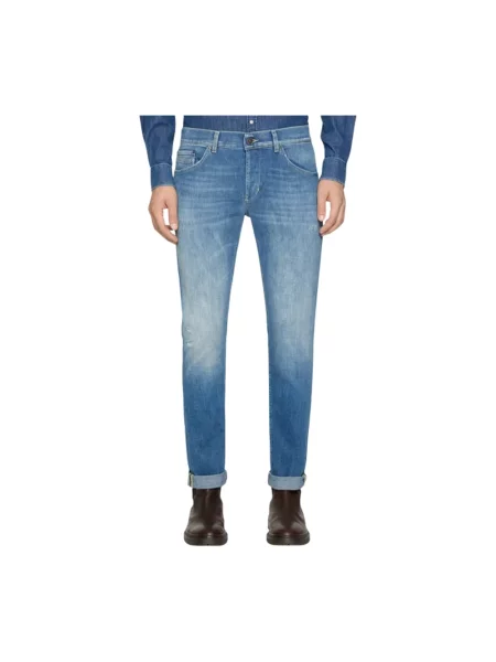 Skinny jeansy Dondup niebieskie
