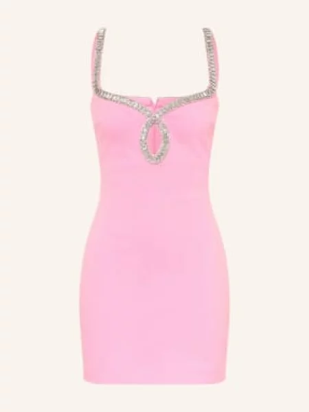 Retrofête Sukienka Koktajlowa Talitha Z Kamieniami Ozdobnymi rosa
