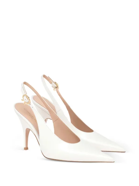 Pantofi cu toc Gianvito Rossi slingback alb