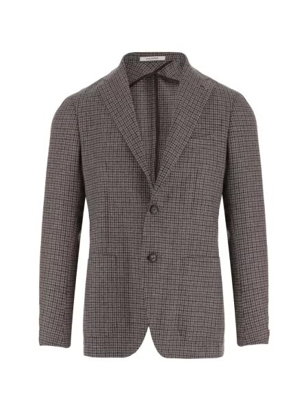 Sacou Tagliatore de lână cu model pepito gri