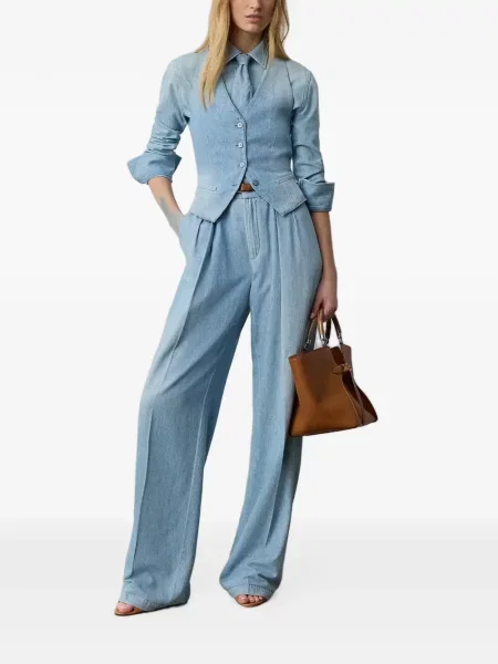 Pledas flanelinis kepurė su snapeliu Polo Ralph Lauren su petnešėlėmis aplink kaklą violetinė