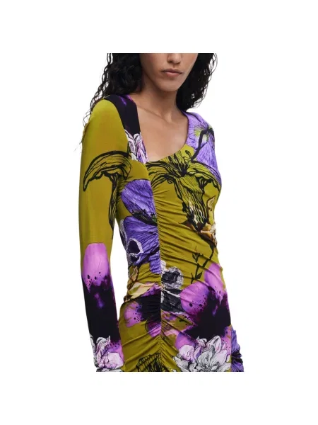 Desigual Šaty mix barev zelené