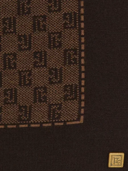 Pletený šál Balmain hnědý