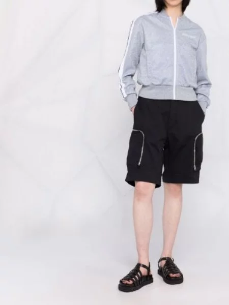 Raštuotas striukė Palm Angels pilka