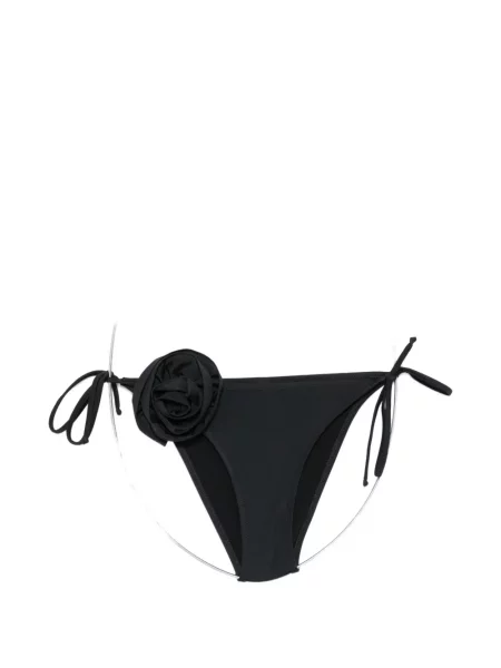 Bikini Moschino cu model floral cu aplicații cu legături negru