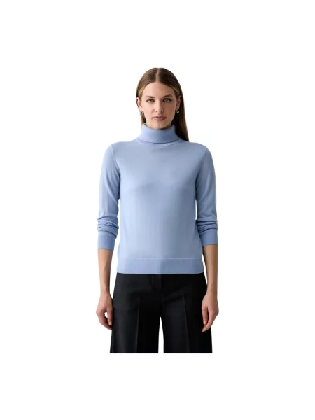 Sweter z golfem Gant niebieski