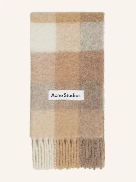 Acne Studios Szal Z Dodatkiem Alpaki beige beżowa
