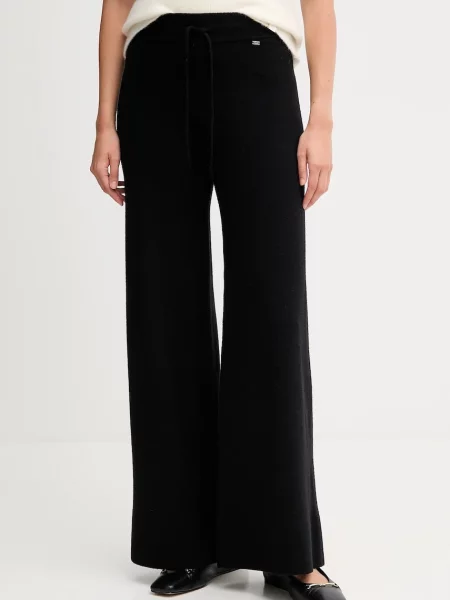 Gaudi pantaloni lat high waist negru