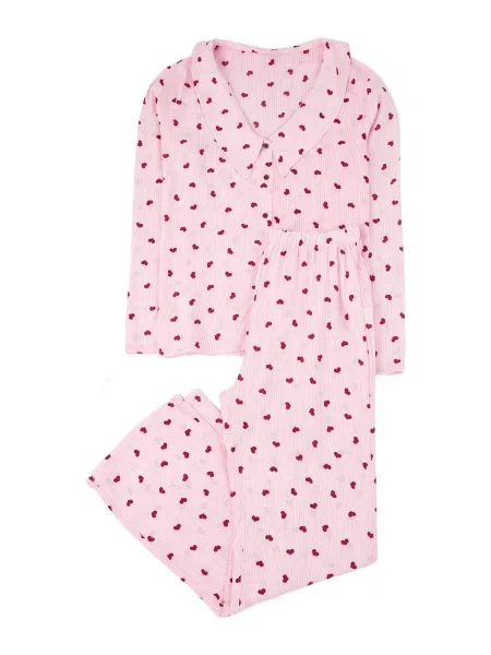 Trendyol Pijama / roşu închis roz