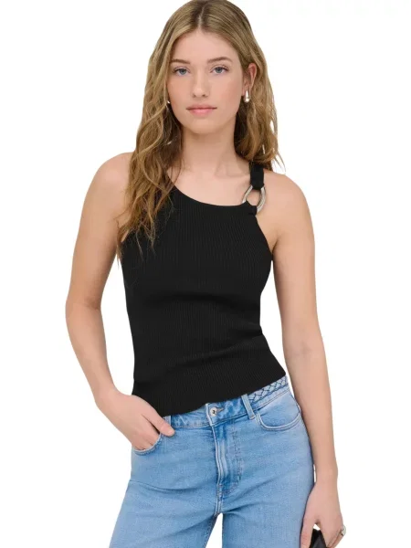 Top Only bez rękawów czarny