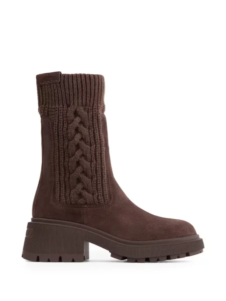Botine Jimmy Choo tricotate maro