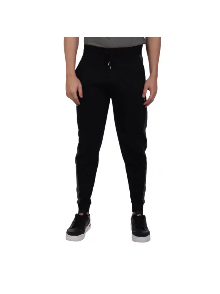 Spodnie dresowe o kroju relaxed fit z nadrukiem z logo Boss czarne