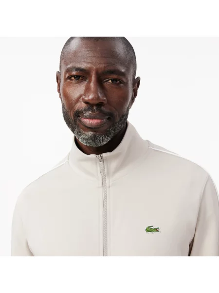 Lacoste Kurtka Dresowa Paris Piqué Zapinana Z Przodu Na szara