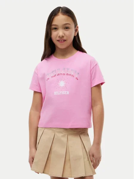 Tommy Hilfiger T-Shirt Sun Rhinestone ροζ