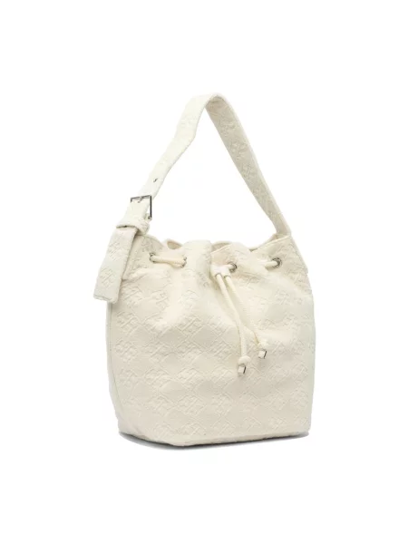 Kapelusz Tory Burch frotte biały