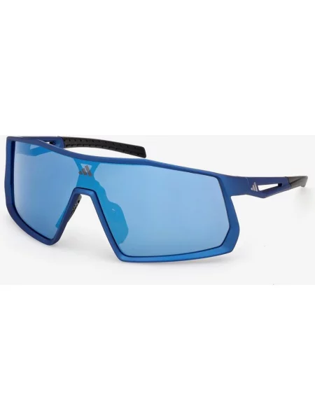 Okulary adidas Sport Kentro z niebieskimi lustrzanymi soczewkami niebieskie