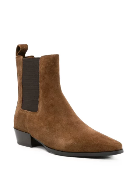 Μποτάκια Strategia Shoes σουέντ καφέ