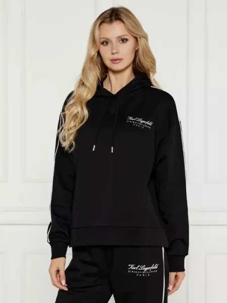 Karl Lagerfeld Hanorac Hotel | Oversize fit negru