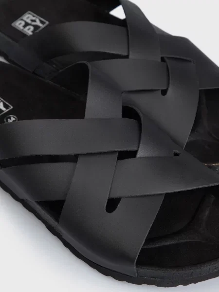 Кожаные шлепанцы Prpy черные