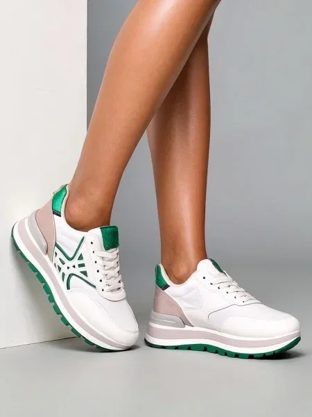 Sneakerși Resti alb