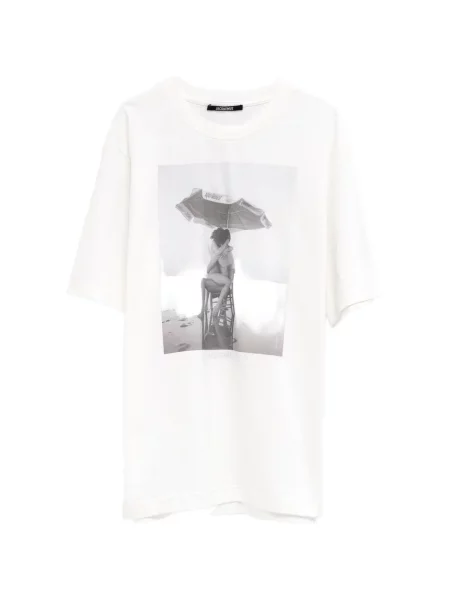 Tricou Jacquemus cu imagine alb