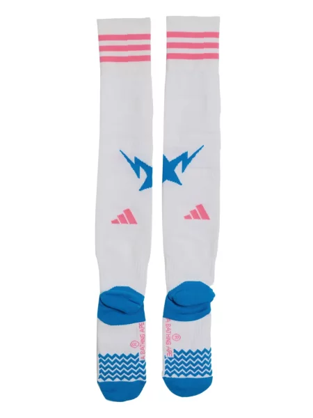 Șosete Adidas cu dungi cu imagine albastru