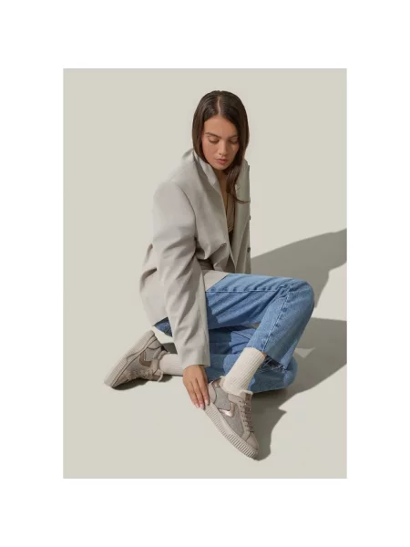 Sneakersy Voile Blanche wełniane szare