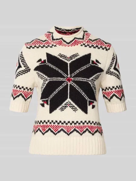Bluzka z dzianiny z mieszanki wełny z dodatkiem wełny z alpaki Polo Ralph Lauren beżowa