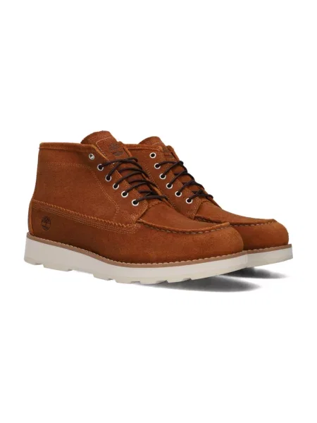 Botki Timberland sznurowane zamszowe retro brązowe