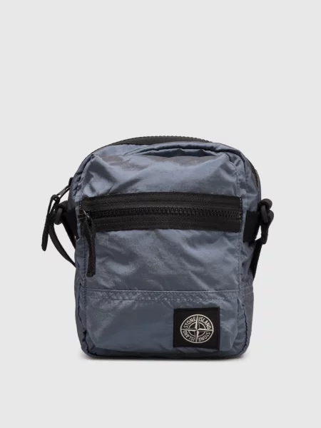Сумка з логотипом Stone Island блакитна