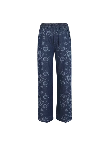 Jeansy Pinko w kwiatki niebieskie