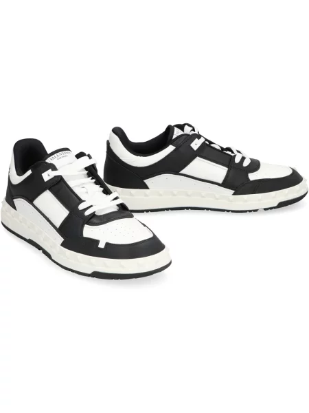 Lniane sneakersy Valentino Garavani białe