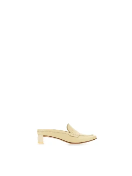 Klapki Mm6 Maison Margiela skórzane żółte