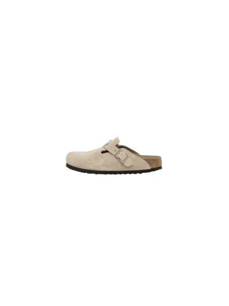 Klapki Birkenstock skórzane brązowe