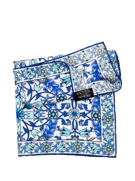 Fular Elizabetta cu model floral cu imagine alb