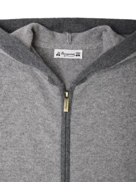 Bluza z kapturem dziecięca Bonpoint szara